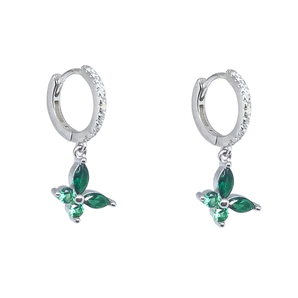 Aros Argollas Cintillo Mariposa Plata 925