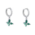Aros Argollas Cintillo Mariposa Plata 925