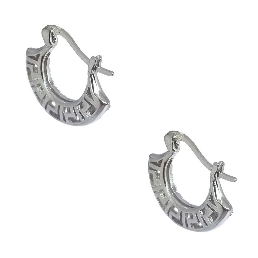 Aros Bote Abanico Circones 18mm Plata 925