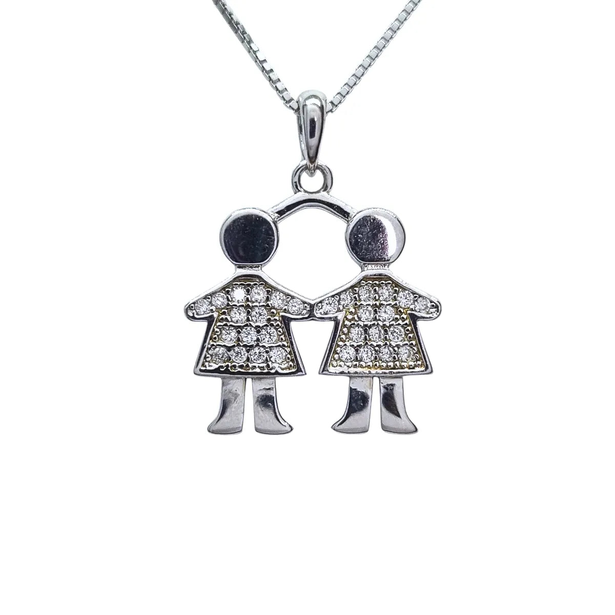 Collar Niñas 45cm Rodinado Plata 925