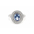 Anillo Agua Marina Ovalado Plata 925