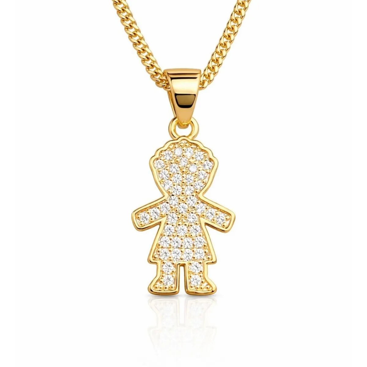 Collar Niño con Circones Enchapado en Oro 18k 50CM