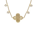 Collar Trébol Circones Enchapada en Oro de 18k