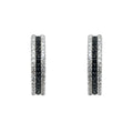 Aros Semi Argolla Onix Plata 925
