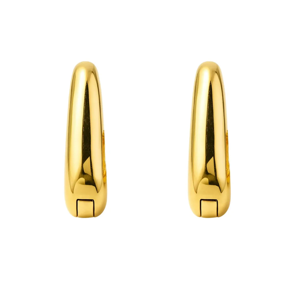 Aros Argollas Bisagra Enchapado en oro de 18k de 30mm