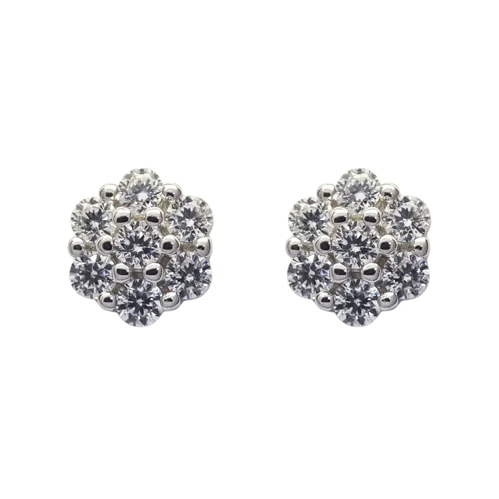 Aros Roseta Circones Plata 925
