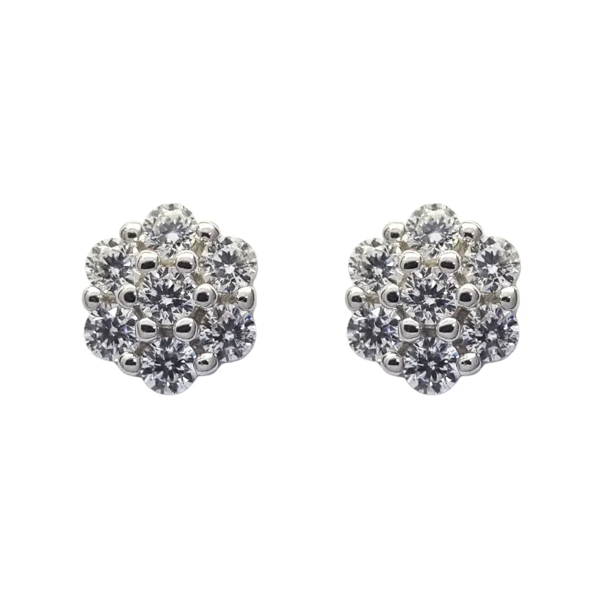 Aros Roseta Circones Plata 925