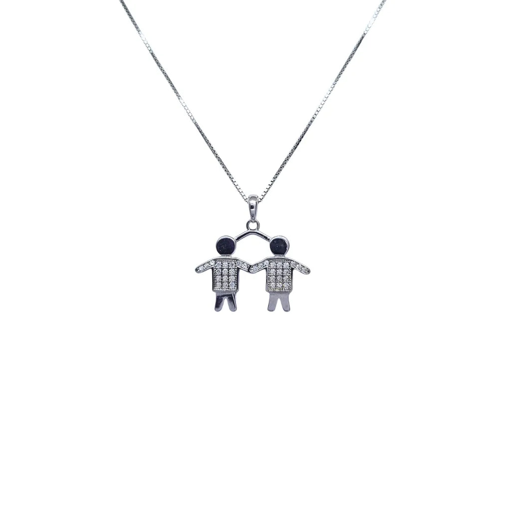 Collar Niños 45cm Rodinado Plata 925