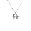 Collar Niños 45cm Rodinado Plata 925