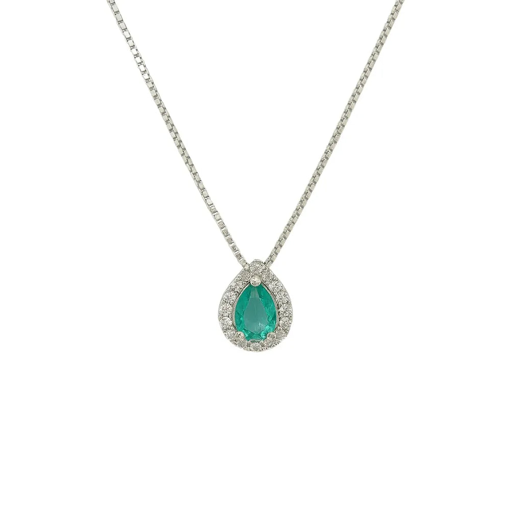 Collar Lady Gota Topacio Rodinado Plata 925