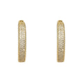 Aros Argollas Triple Riel Enchapado en oro de 18k de 30mm