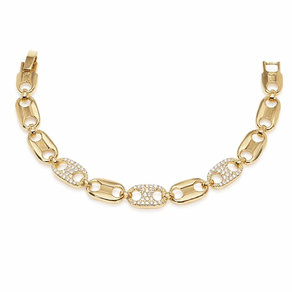 Pulsera Eslabones Tipo Enchapada en oro de 18k