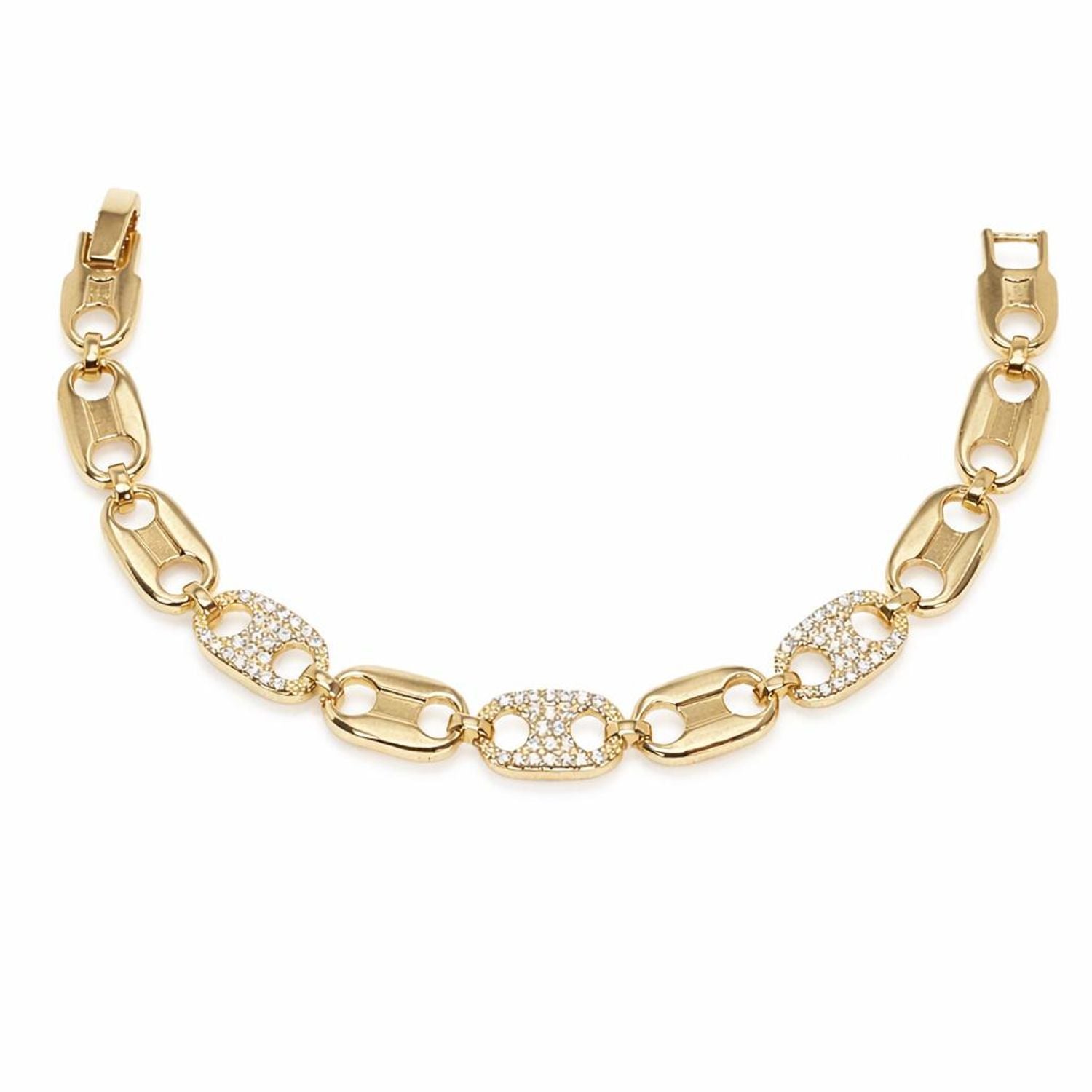 Pulsera Eslabones Tipo Enchapada en oro de 18k