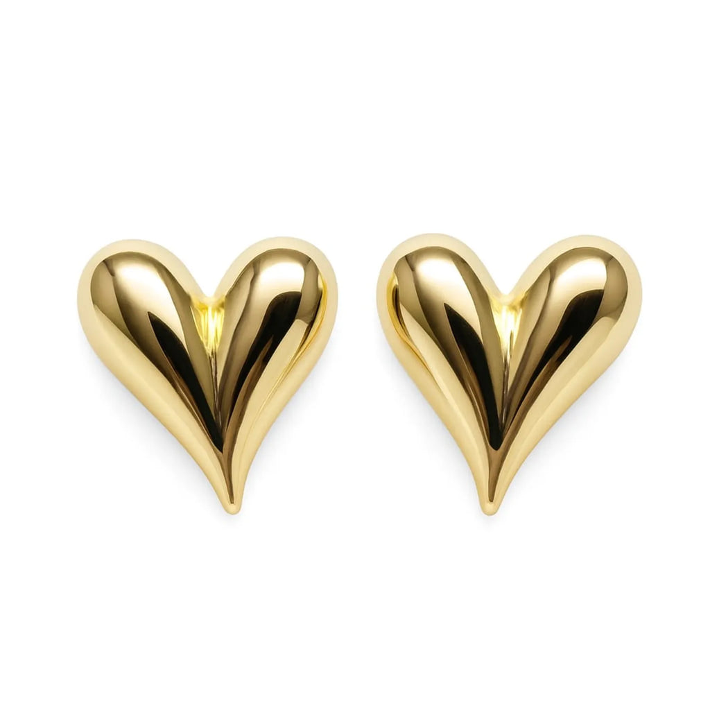 Aro Corazón Enchapado en oro de 18k