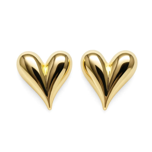 Aro Corazón Enchapado en oro de 18k