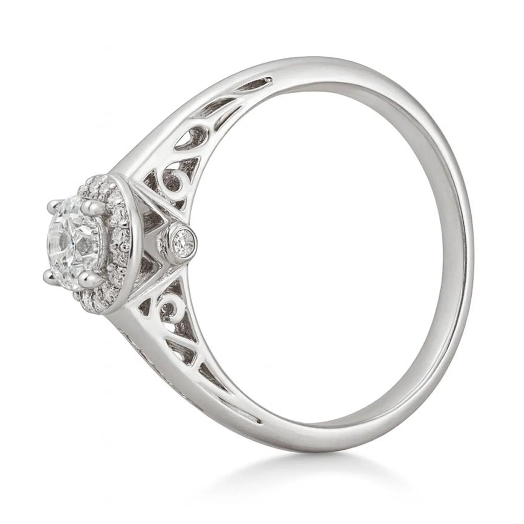 Anillo Roseta Riel Plata 925