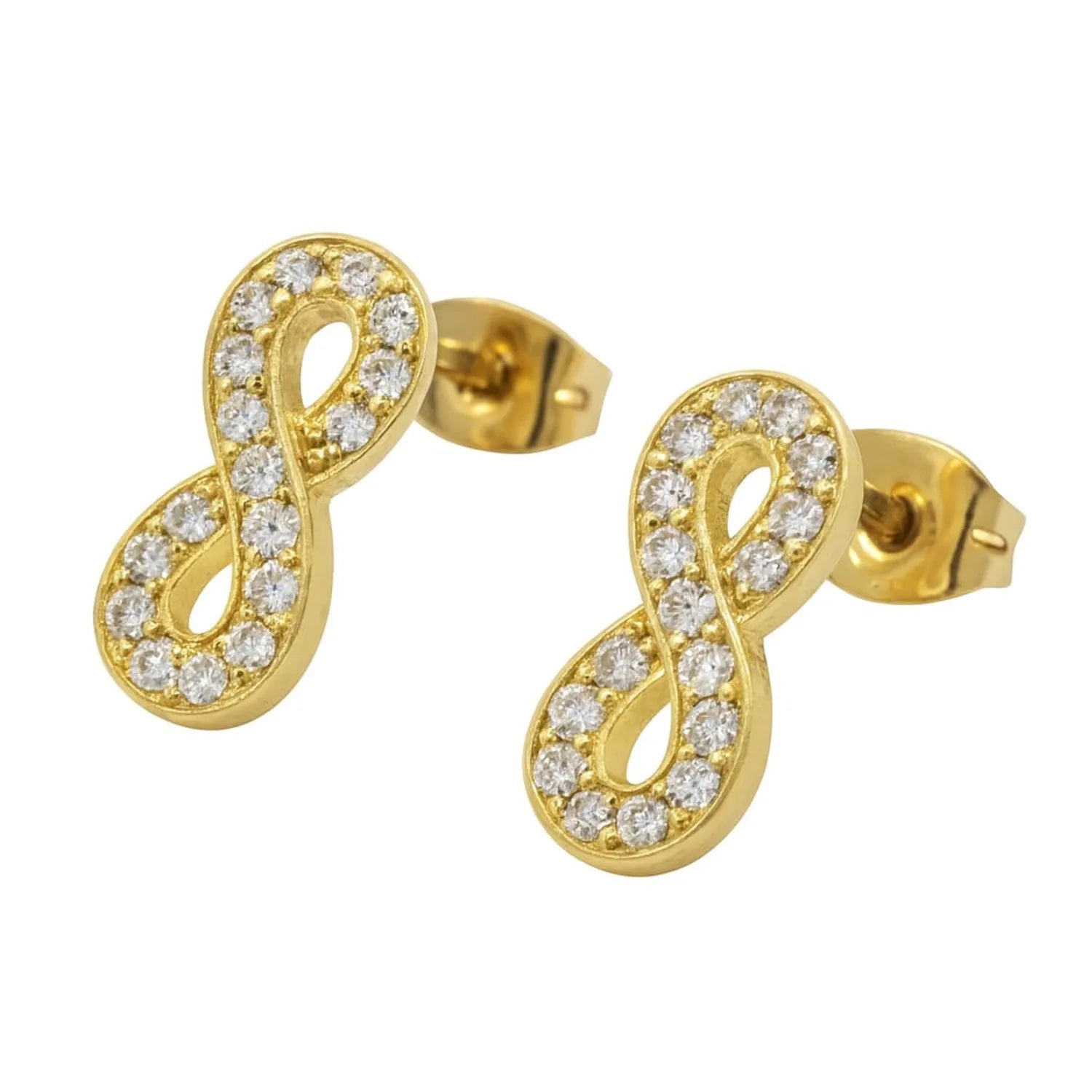 Aro Infinito Circones Enchapado en Oro de 18k 12mm