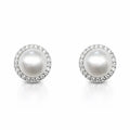 Aros Perla Circones 8mm Cultivada Plata 925