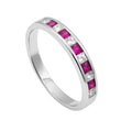 Anillo Riel 11 Circones Rosa Plata 925