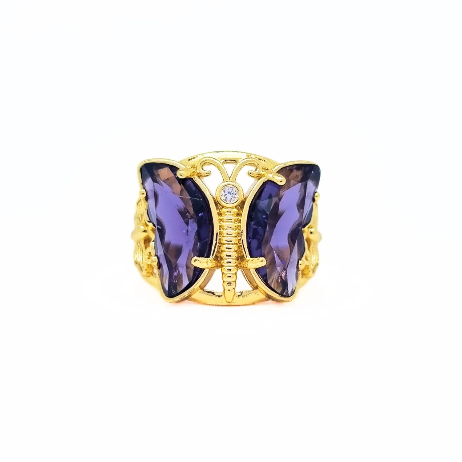 Anillo Mariposa enchapado en oro de 18k