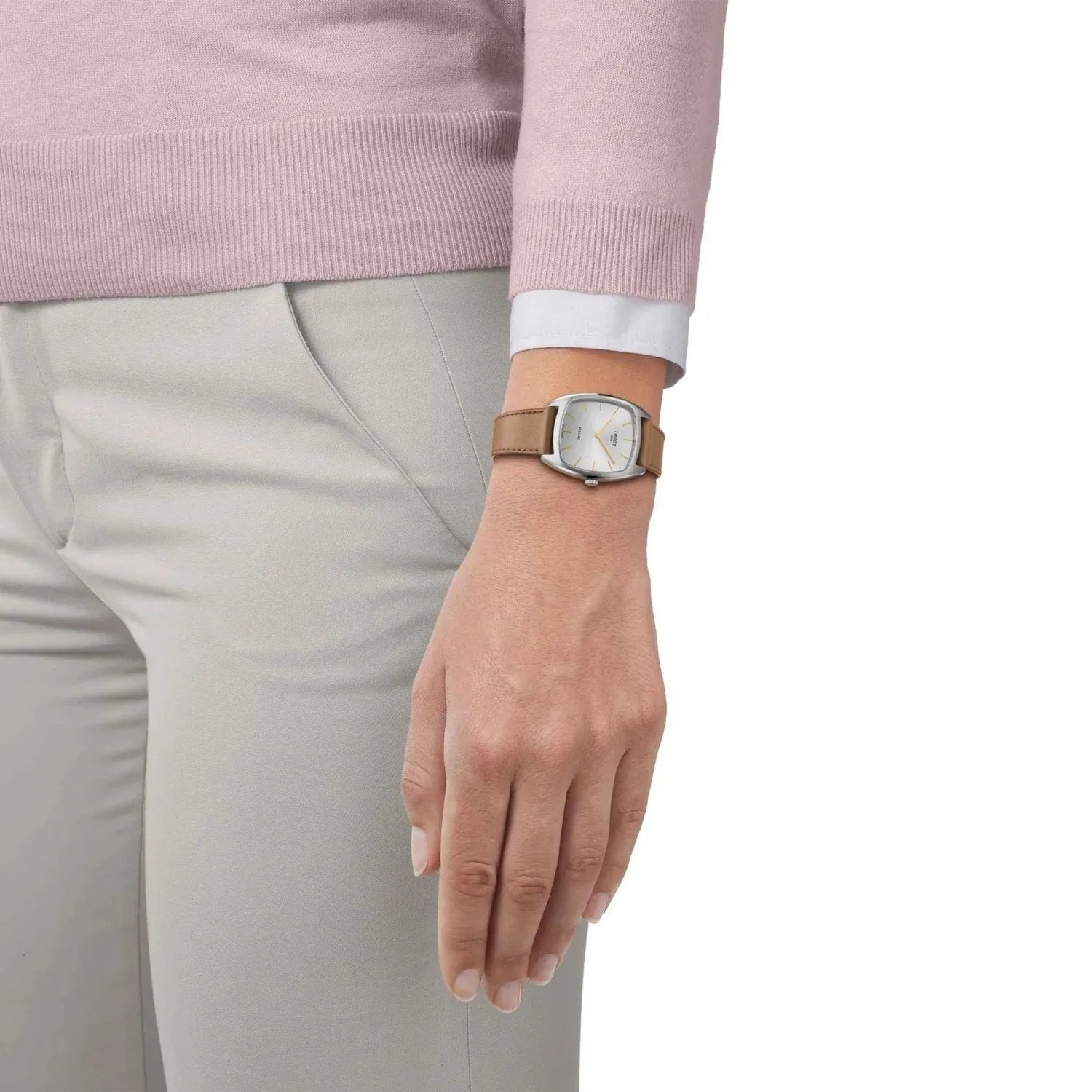 Reloj Tissot Stylist Cuero Beige T1599091603100