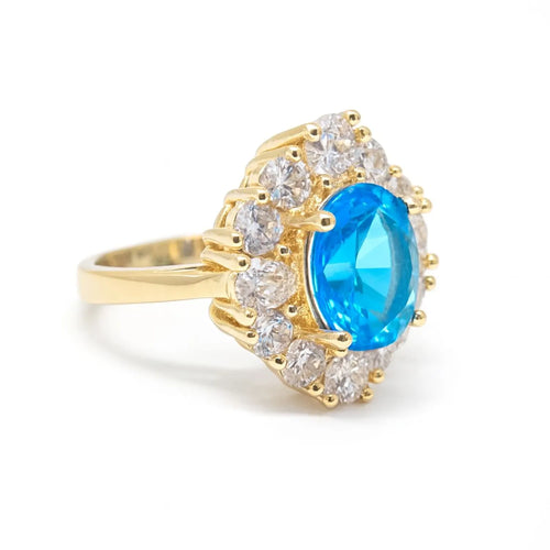 Anillo Modelo Lady Celeste enchapado en oro de 18k
