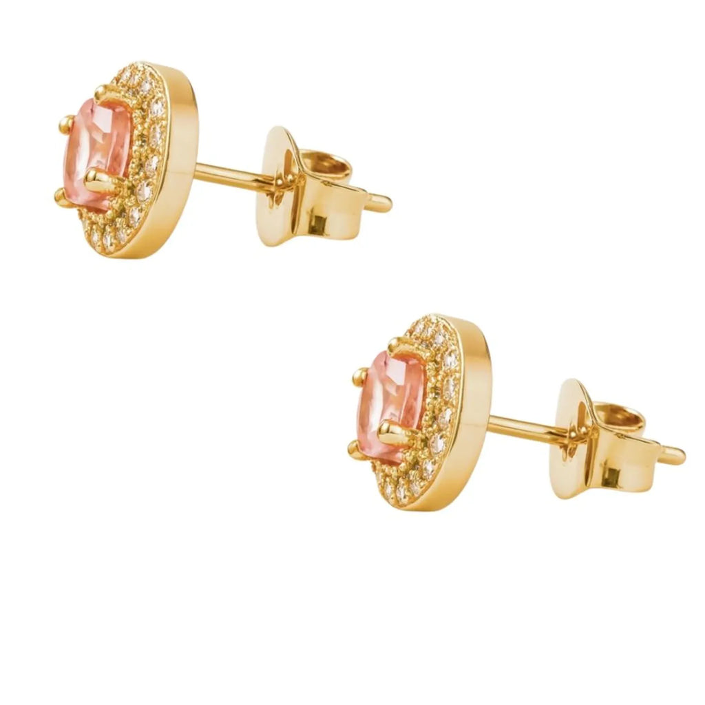 Aro Roseta Rosa Enchapado en Oro de 18k