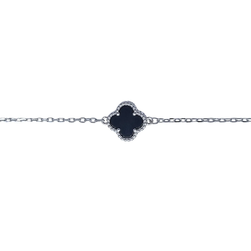 Pulsera Trébol con Nacar Plata 925 19cm