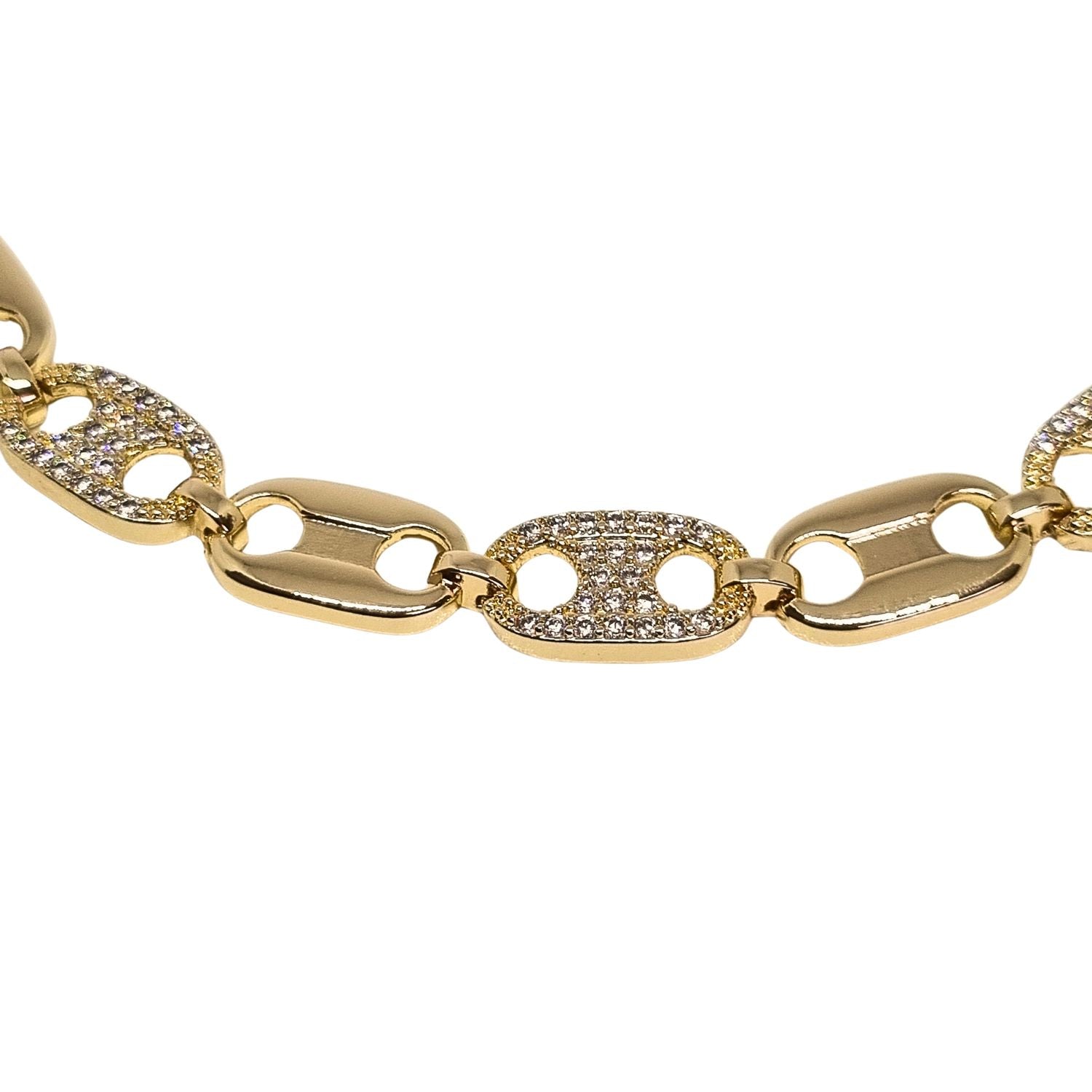 Pulsera Eslabones Tipo Enchapada en oro de 18k