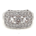 Anillo Art-Deco 3 Circones Plata 925