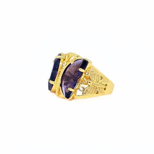 Anillo Mariposa enchapado en oro de 18k