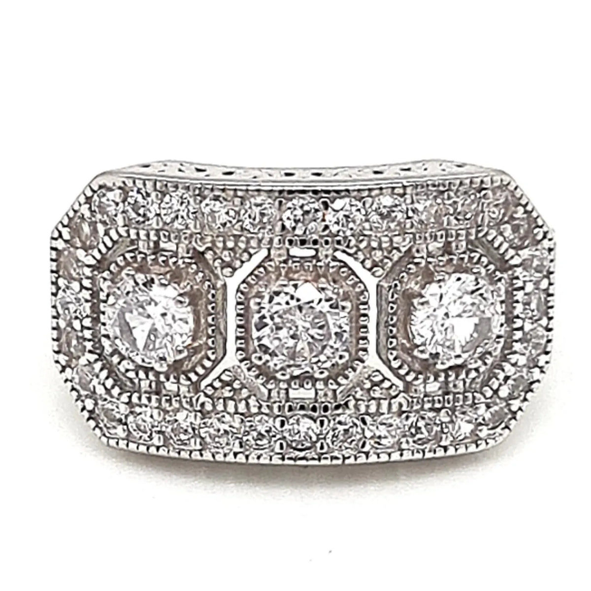 Anillo Art-Deco Geometric Plata 925 - 10
