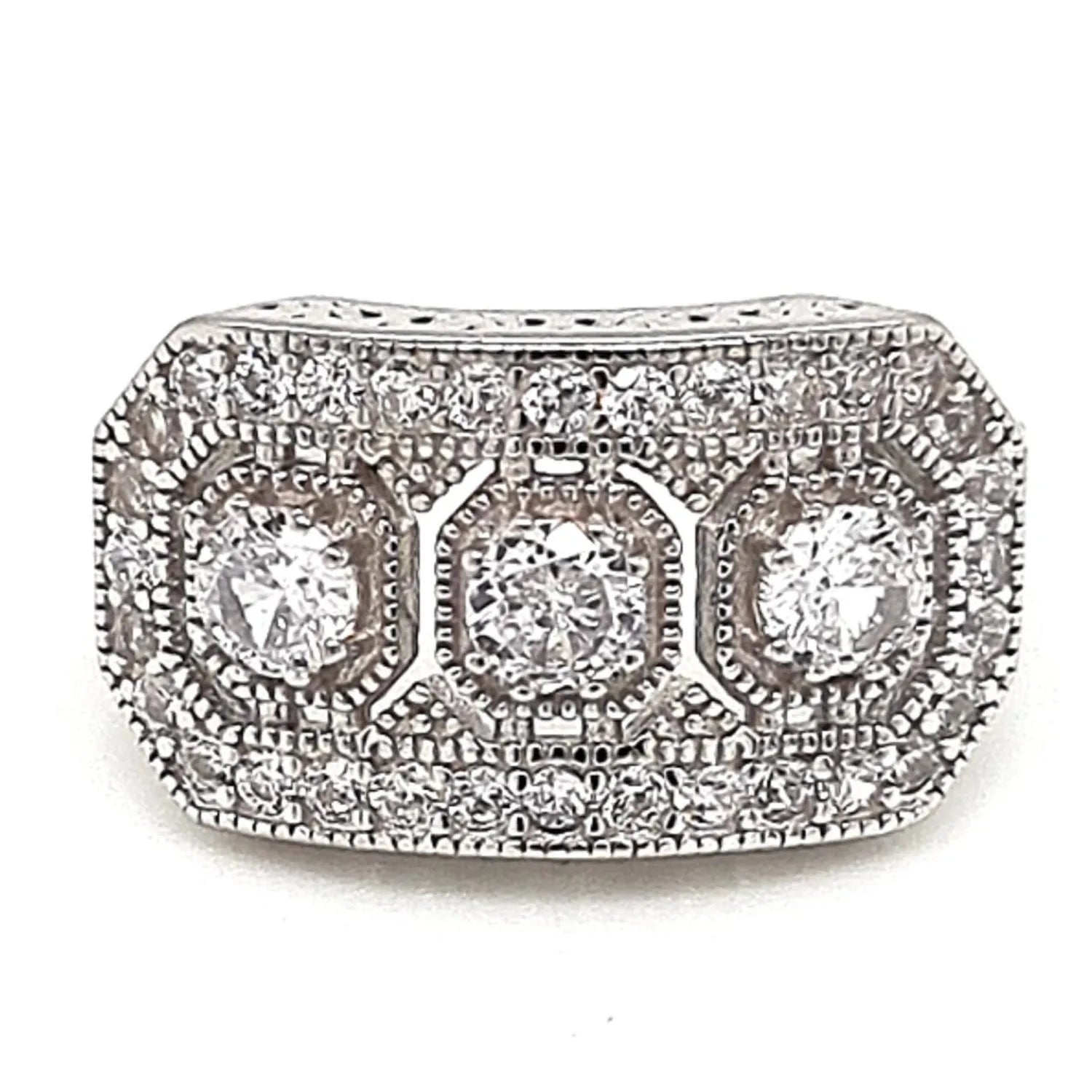 Anillo Art-Deco Geometric Plata 925