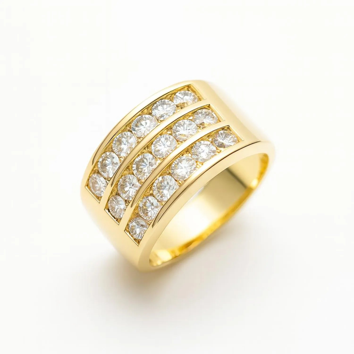 Anillo Riel Triple Enchapado en oro de 18k