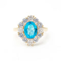 Anillo Modelo Lady Celeste enchapado en oro de 18k