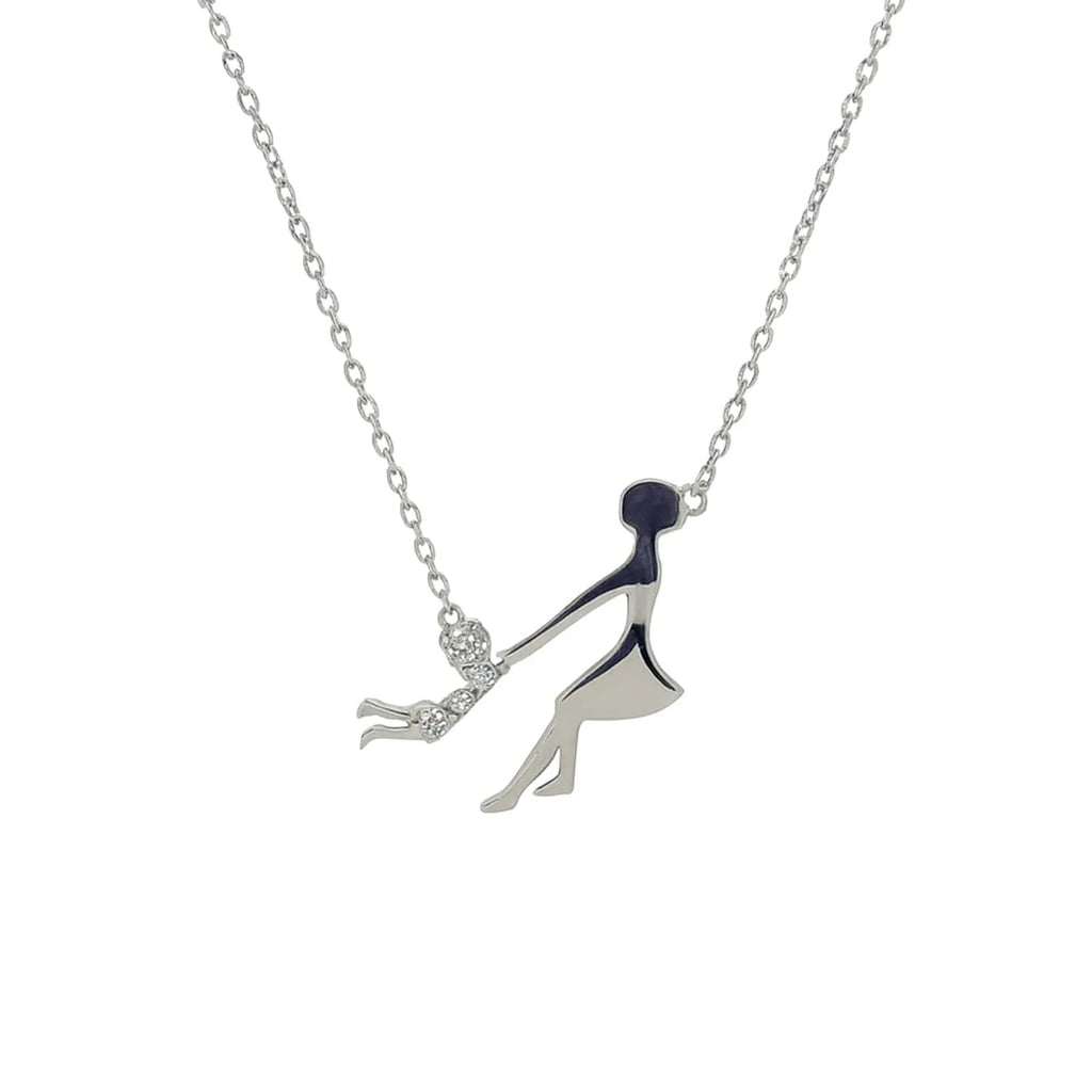 Collar Mamá e Hija Plata 925