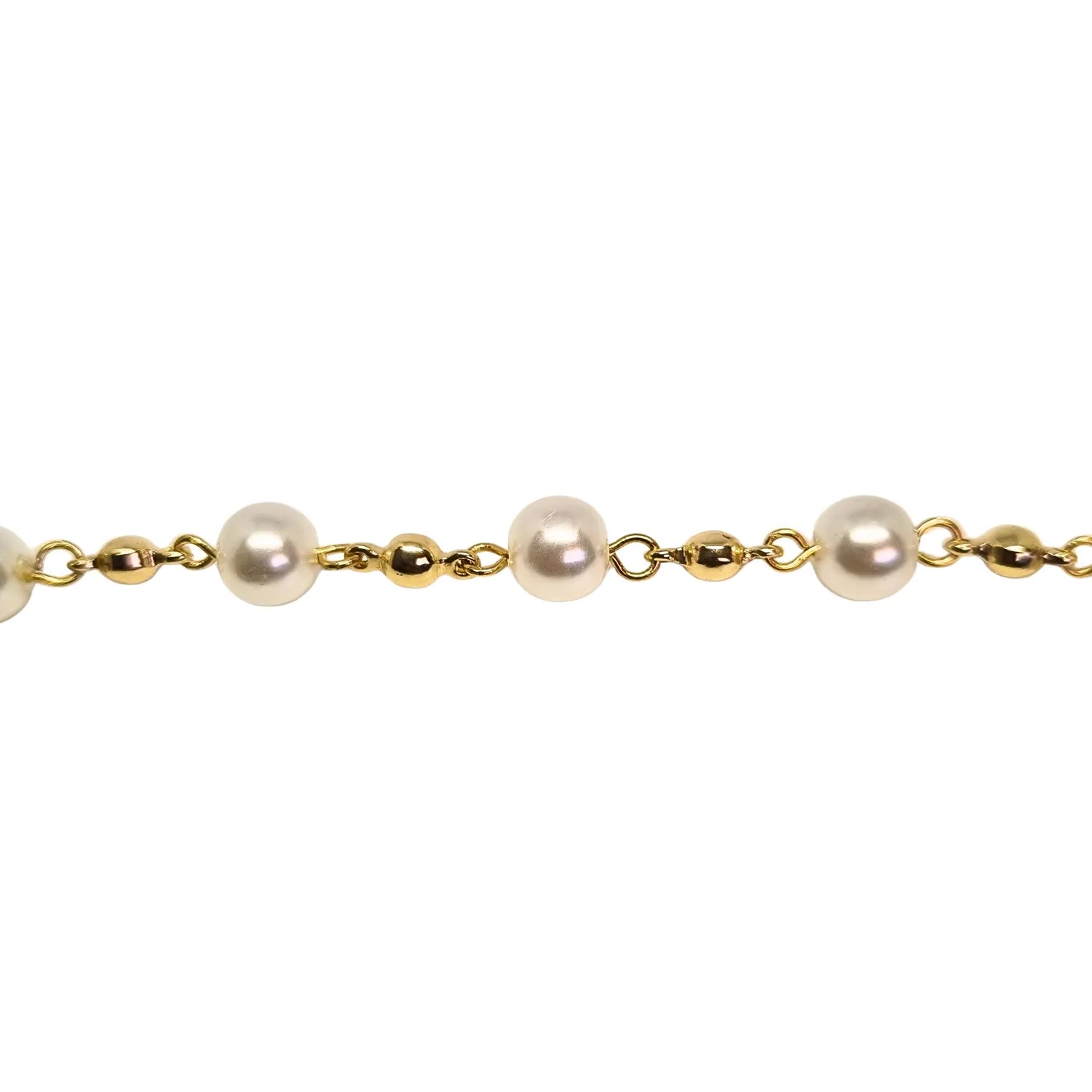 Tobillera Perlas Enchapada oro de 18k