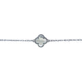 Pulsera Trébol con Nacar Plata 925 19cm