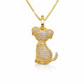 Collar Perrito Circones enchapado en oro de 18k