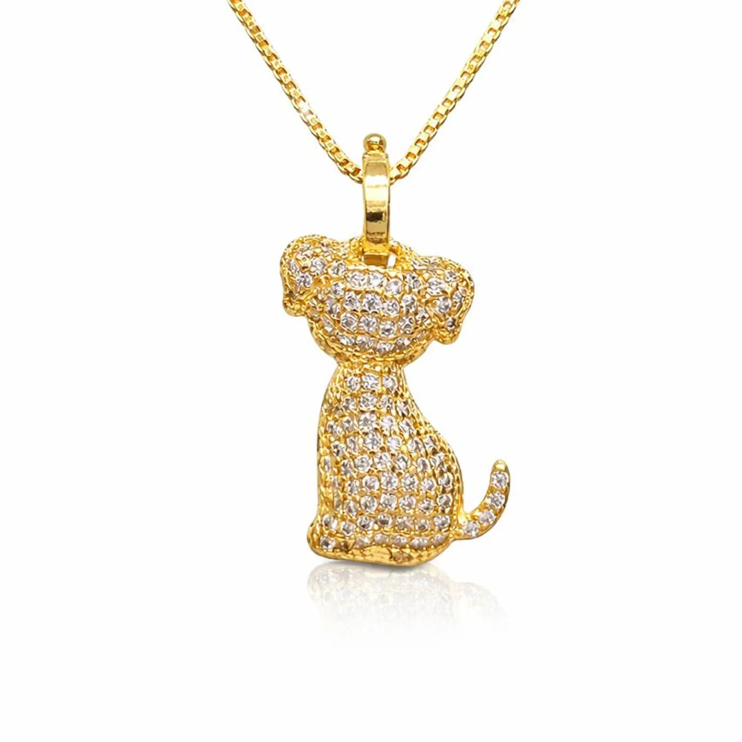 Collar Perrito Circones enchapado en oro de 18k