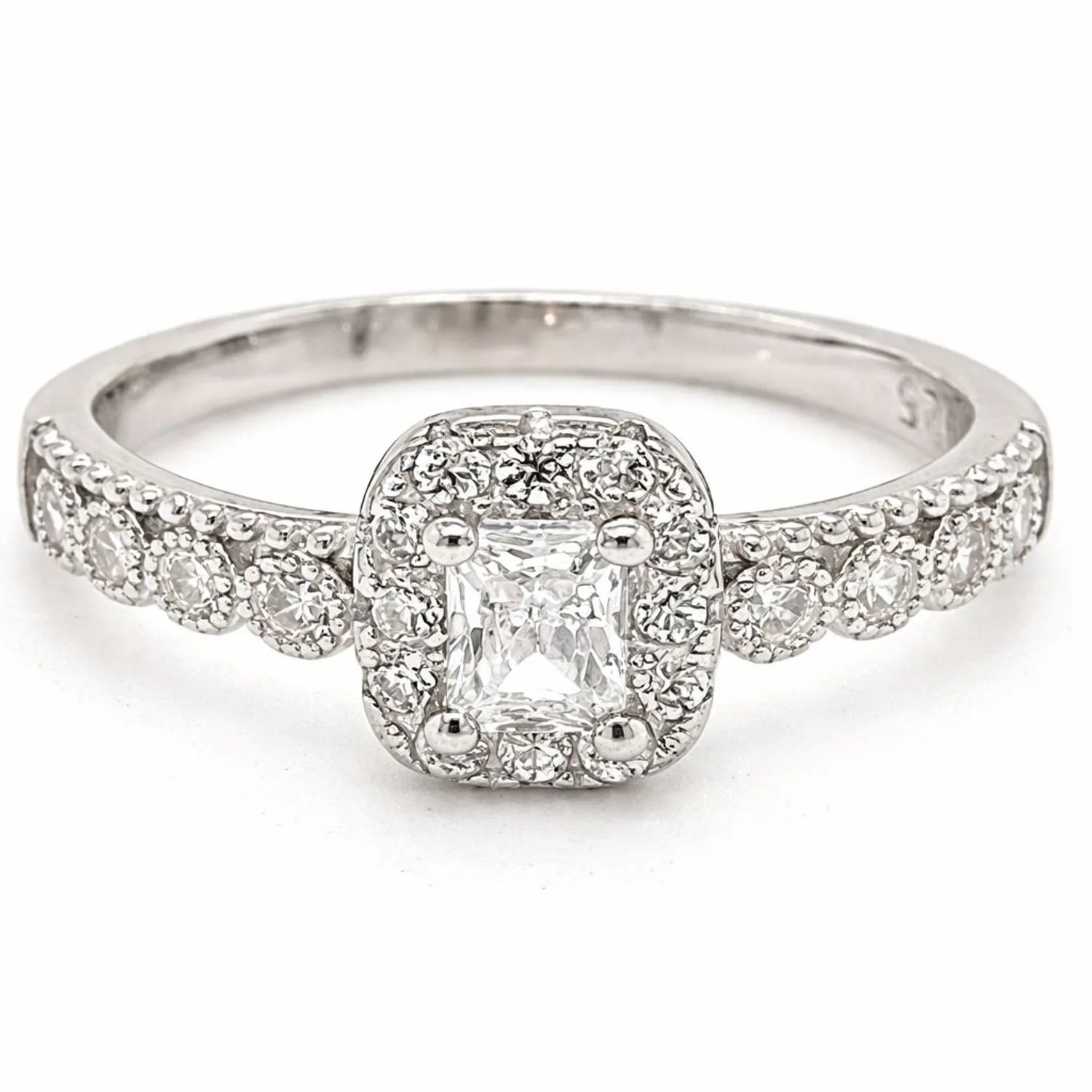 Anillo Rectangular Riel Plata 925