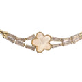 Pulsera Trébol Petalos Enchapada en oro de 18k 18cm