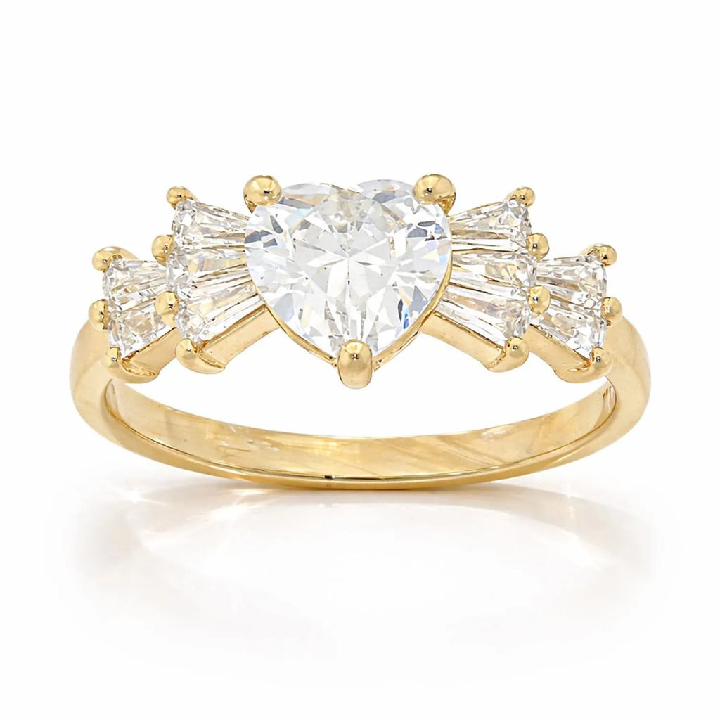 Anillo Corazón enchapado en oro de 18k