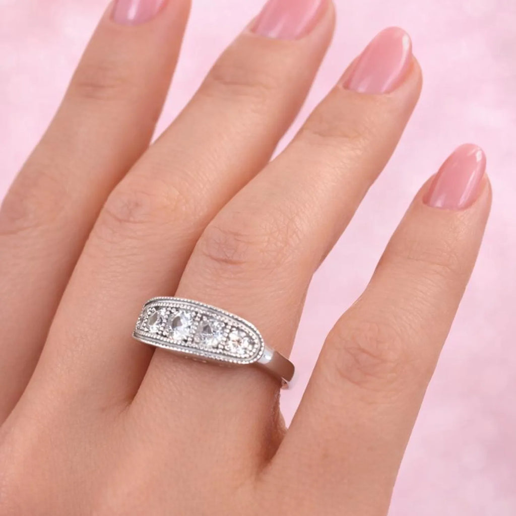 Anillo Vintage Ovalado Plata 925