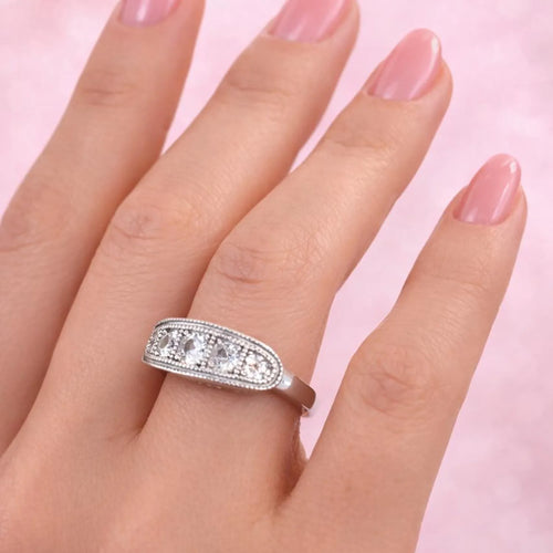 Anillo Vintage Ovalado Plata 925