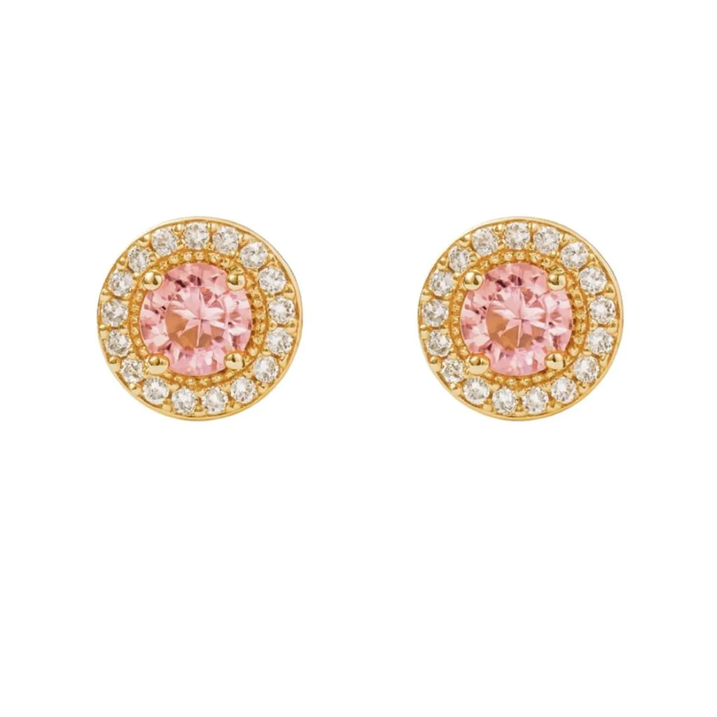 Aro Roseta Rosa Enchapado en Oro de 18k