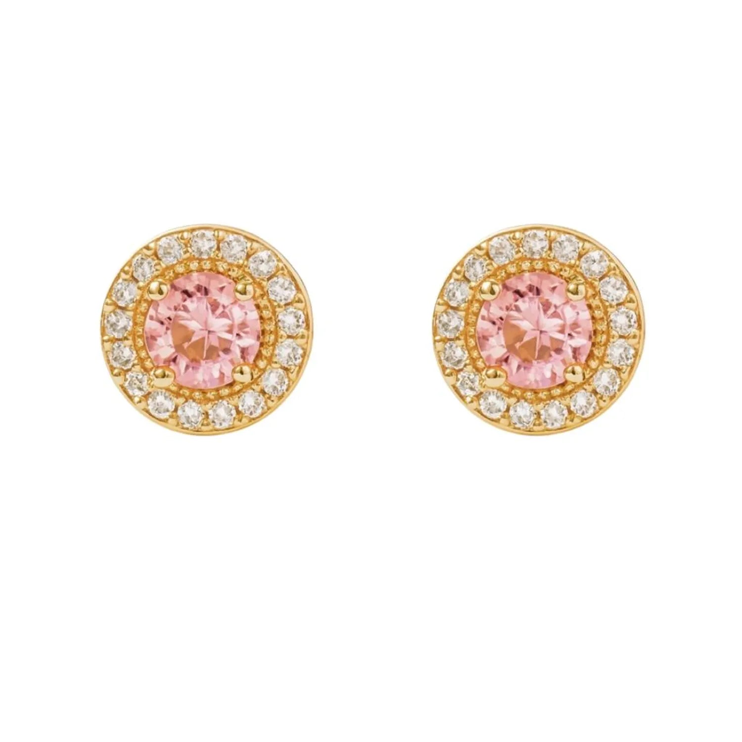 Aro Roseta Rosa Enchapado en Oro de 18k