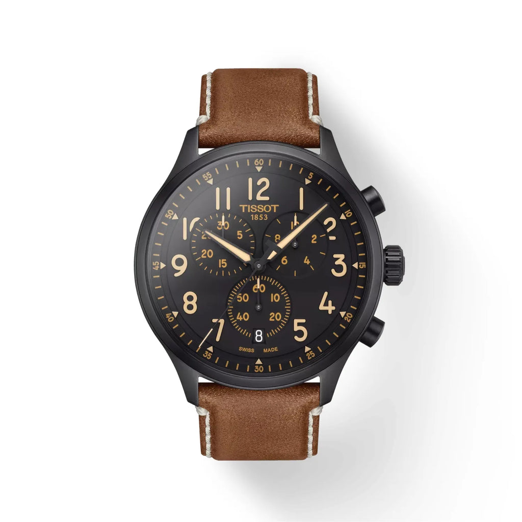 Reloj Tissot Chrono Xl Cuero Café T1166173605203