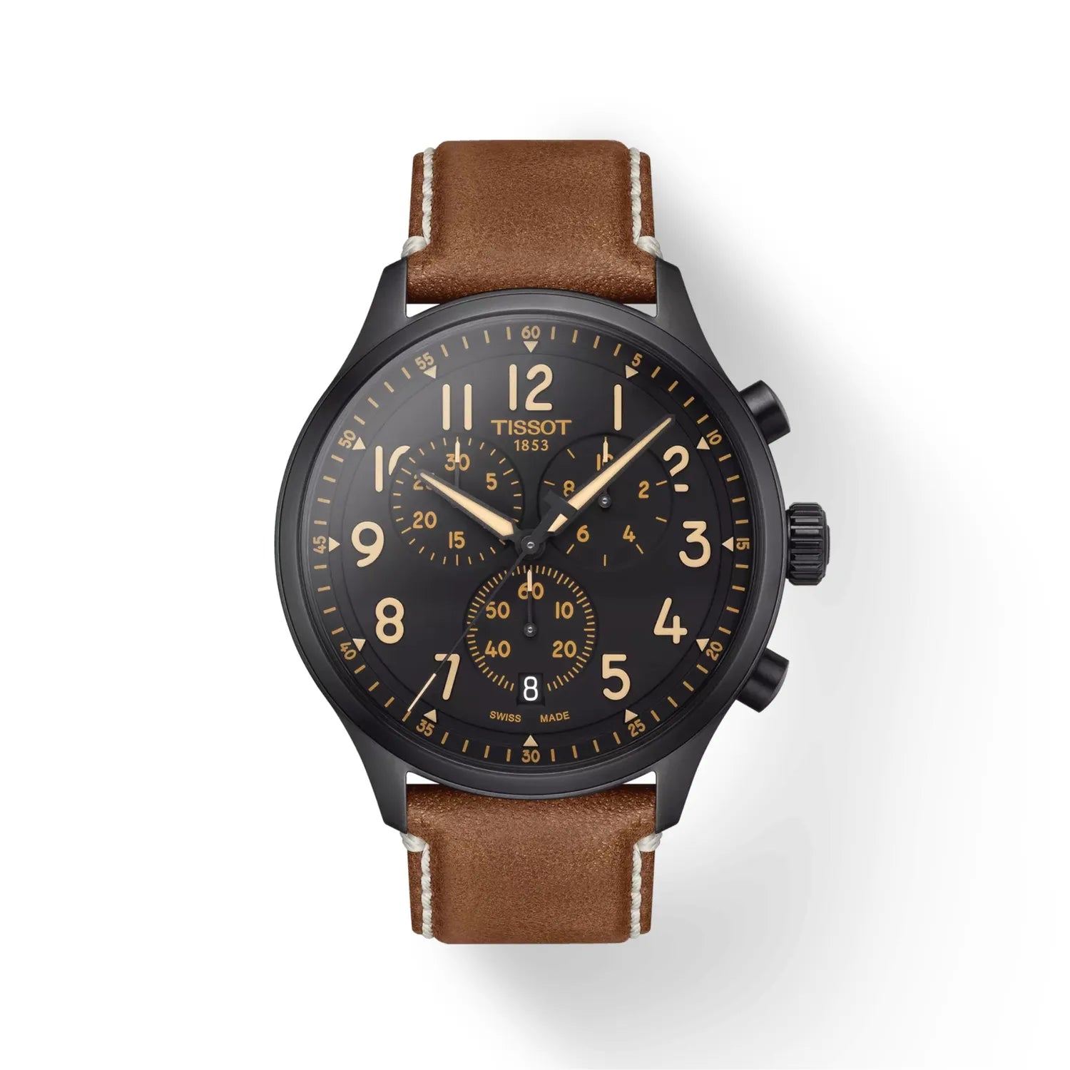 Reloj Tissot Chrono Xl Cuero Café T1166173605203