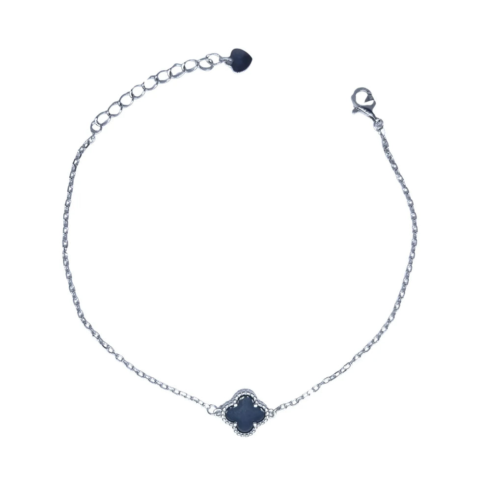 Pulsera Trébol con Nacar Plata 925 19cm
